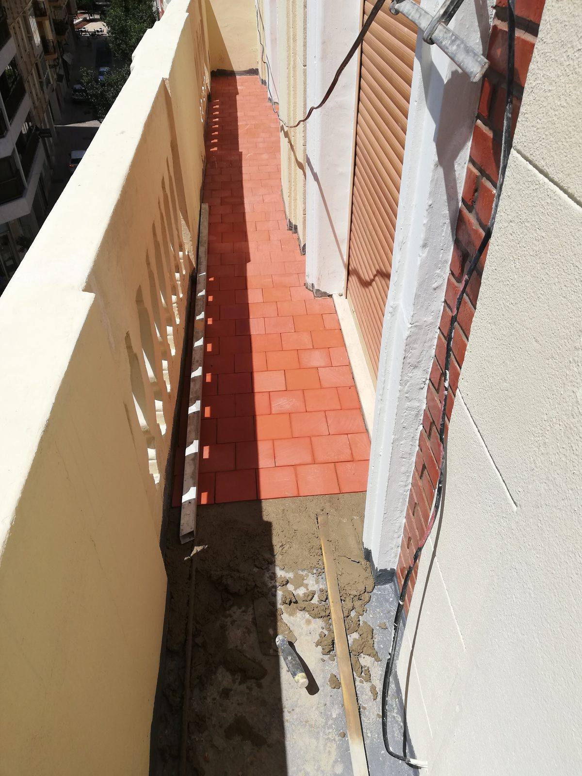 Balaustrada del balcón restaurada