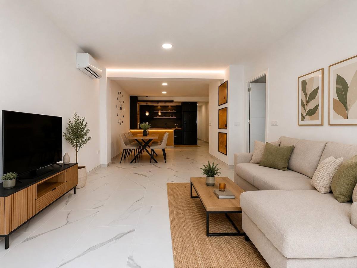 Salón de la vivienda tras la reforma integral
